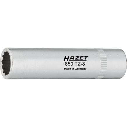 HAZET 850TZ-8 - Embout de clé à douilles double hexagonal long métrique avec adaptateur carré intérieur 1/4" avec profil de traction