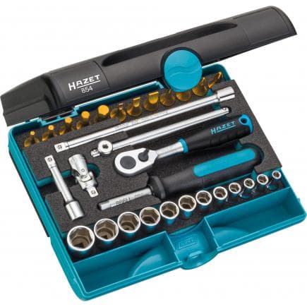 HAZET 854 - Jeu cliquet et douilles 1/4" (30 pcs.)