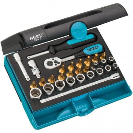 HAZET 854-2 - Boîte en résine synthétique pour set clé à douilles et cliquet 1/4"