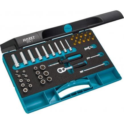 HAZET 855-1 - Jeu cliquet et douilles 1/4" (40 pcs.)