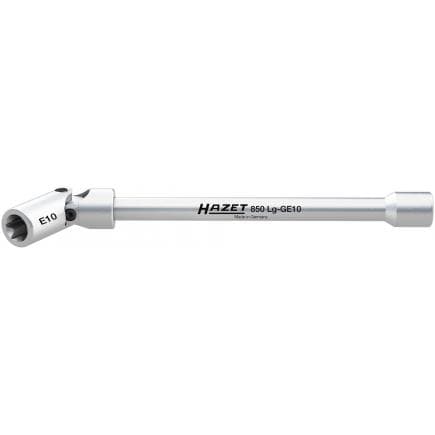HAZET 850LG-GE10 - Embout de clé à douilles longue TORX® à charnière avec adaptateur carré intérieur 1/4"