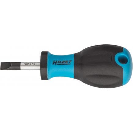 HAZET 801NK-35 - Tournevis à fente court avec manche bi-matière