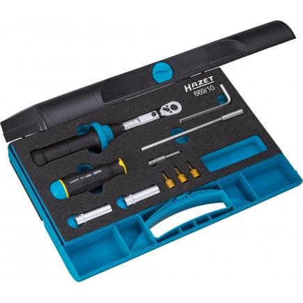 HAZET 669/10 - Tyre pressure control system tool set (10 pcs.)