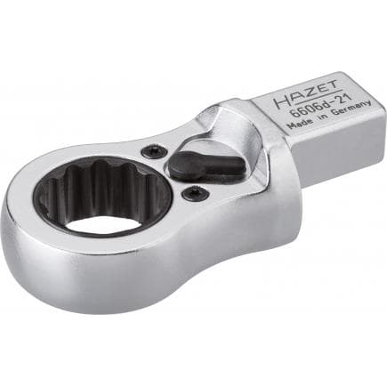 HAZET 6606D-16 - Clé à anneau enfichable à cliquet 14 x 18 mm