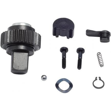 HAZET 6403-1S/9 - Cliquet avec tête à déclic, cliquet d'arrêt, levier de commande, vis, bille, ressort, rondelle élastique et circlip pour embout...