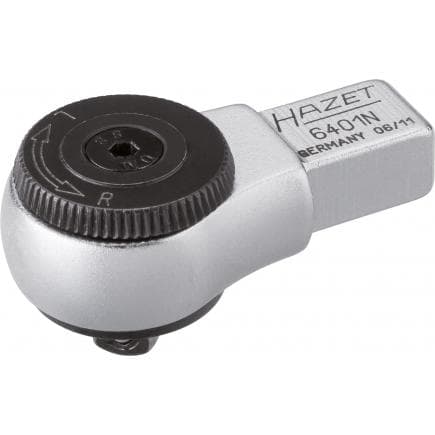 HAZET 6402 - Embout de tête de cliquet avec adaptateur carré et denture de précision 72 dents avec angle de rotation de 5°