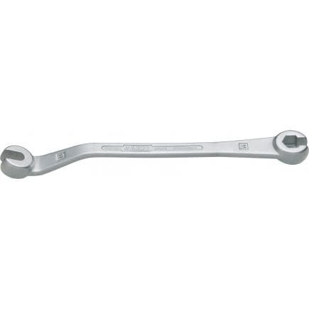HAZET 612N-10X11 - Clé polygonale ouverte double courbé métrique renforcée à déport profond métrique avec profil hexagonale externe