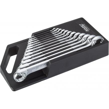 HAZET 610N/12RS - Jeu de clés polygonales à têtes courbés avec profil de traction et hexagonale double (12 pcs.)