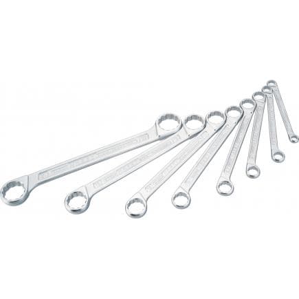 HAZET 610N/8 - Jeu de clés polygonales à têtes courbés avec profil de traction et hexagonale double (8 pcs.)