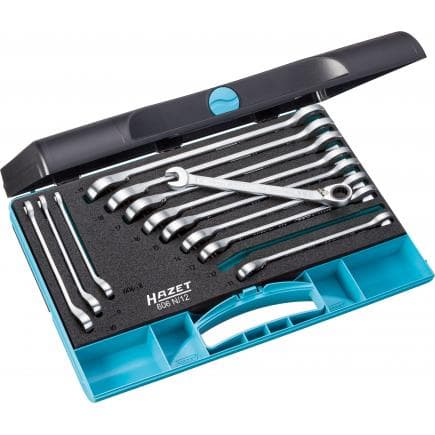 HAZET 606N/12 - Jeu de clés à cliquet mixtes (12 pcs.)