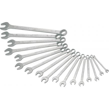 HAZET 600N/17N - Jeu de clés mixtes longues et fines métriques avec profil de traction et hexagonale double (17 pcs.)