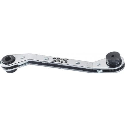 HAZET 2265-2 - Reversible ratchet for bits double 1/4" and 5/16" angled