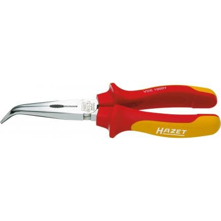 HAZET 1841BVDE-33 - Pince semi-ronde avec isolation de protection 1000V courbé à angle obtus (45°)