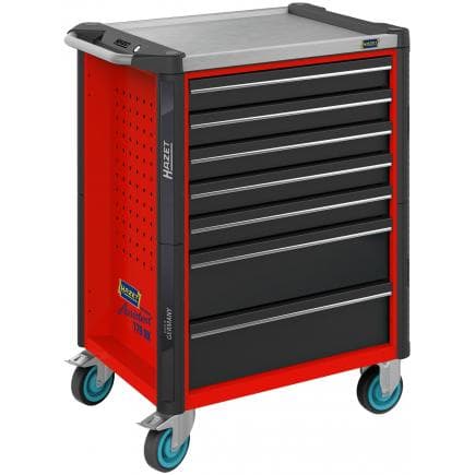 HAZET 179NX-7-RAL3020 - Chariot porte-outils "Assistent" rouge à 7 tiroirs (vide)