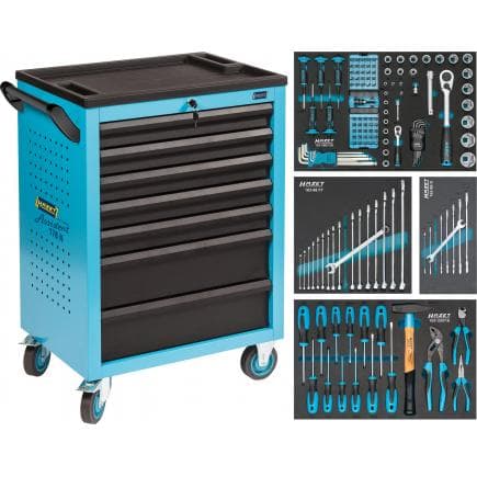HAZET 178N-7/147 - Chariot porte-outils "Assistent" à 7 tiroirs avec assortiment (147 pcs.)