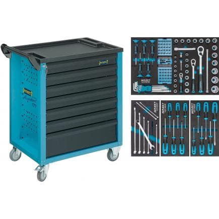 HAZET 177-7/120 - Tool trolley "Assistent" with 7 drawers and assortiments (120 pcs.)