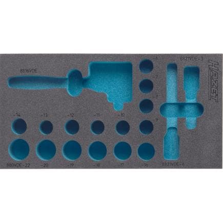 HAZET 163-230L - 2-component soft foam insert for 163-230/18