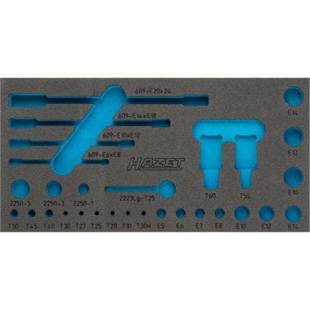 HAZET 163-345L - Garniture en mousse souple pour 1557/29