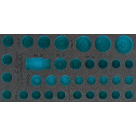 HAZET 163-491L - 2-component soft foam insert for 163-491/34