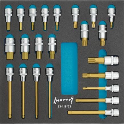 HAZET 163-119/23 - Jeu de douilles 1/2" (23 pcs.)