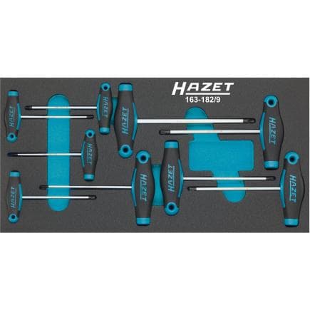 HAZET 163-182/9 - Jeu de clés à douilles avec manche en T (9 pcs.)