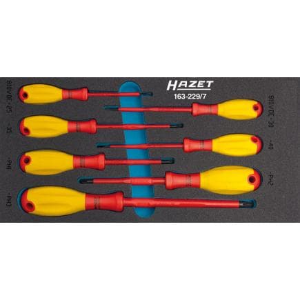 HAZET 163-229/7 - Jeu de tournevis avec isolation de protection 1000V (7 pcs.)