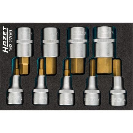 HAZET 163-270/9 - Jeu de douilles 1/2" (9 pcs.)