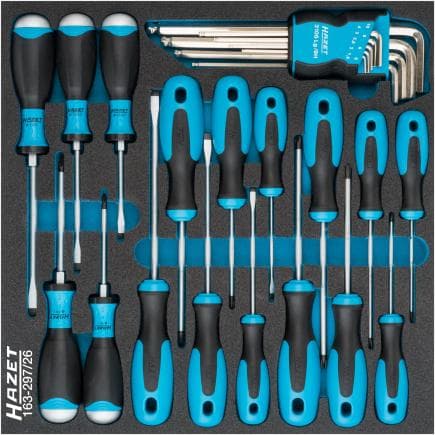 HAZET 163-297/26 - Jeu de tournevis et vis Allen (26 pcs.)