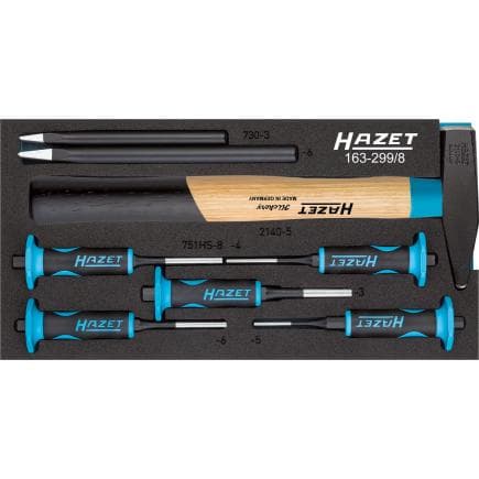 HAZET 163-299/8 - Jeu de marteaux et burins (8 pcs.)
