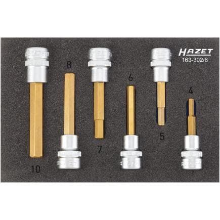 HAZET 163-302/6 - Jeu de douilles 3/8" (6 pcs.)