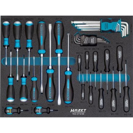 HAZET 163-373/39 - Jeu de tournevis et de vis Allen (39 pcs.)