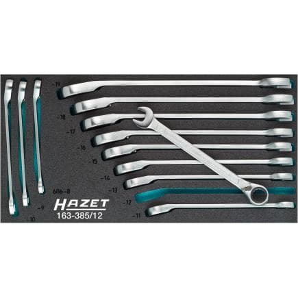 HAZET 163-385/12 - Jeu de clés à cliquet mixtes (12 pcs.)