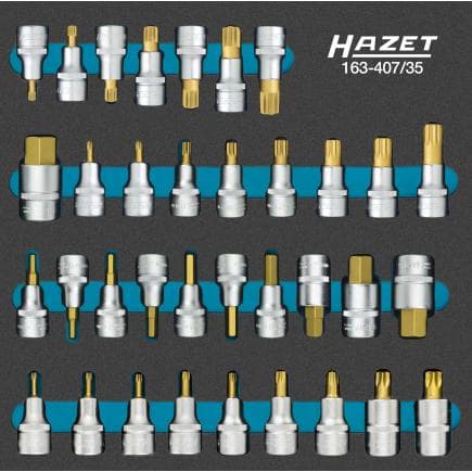 HAZET 163-407/35 - Jeu de douilles 1/2" (35 pcs.)