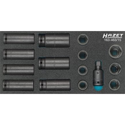HAZET 163-463/15 - Jeu de douilles à chocs 1/2" (15 pcs.)