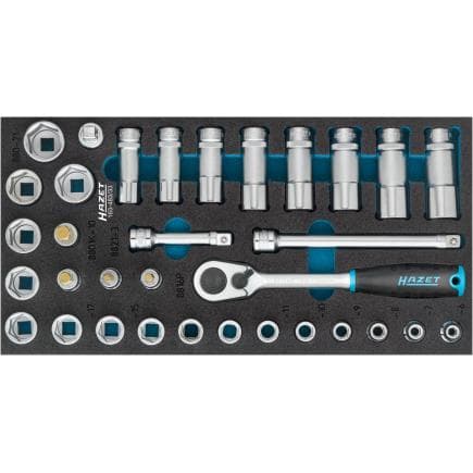 HAZET 163-483/33 - Jeu de cliquets, douilles et accessoires 3/8" (33 pcs.)