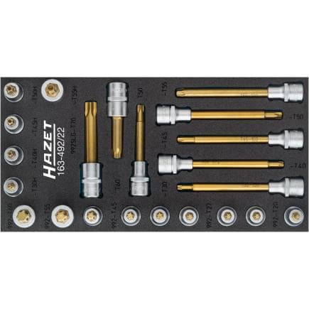 HAZET 163-492/22 - Jeu de douilles TORX® 1/2" (22 pcs.)