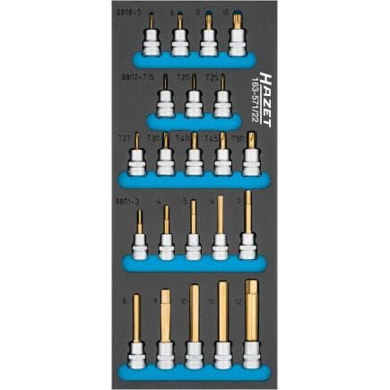 HAZET 163-571/22 - Jeu de douilles 3/8" (22 pcs.)