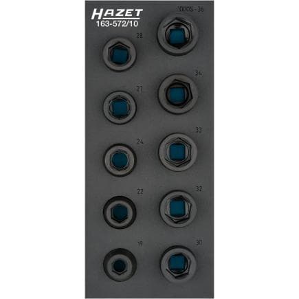 HAZET 163-572/10 - Jeu de douilles à chocs 3/4" (10 pcs.)