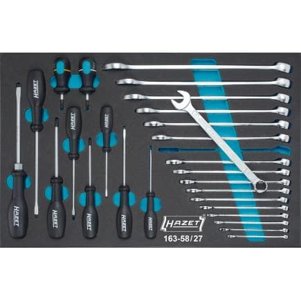 HAZET 163-58/27 - Jeu de clés mixtes et tournevis (27 pcs.)