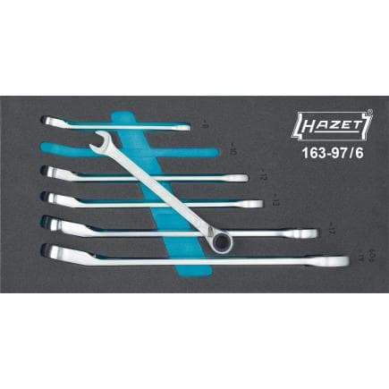 HAZET 163-97/6 - Jeu de clés à cliquet mixtes (6 pcs.)