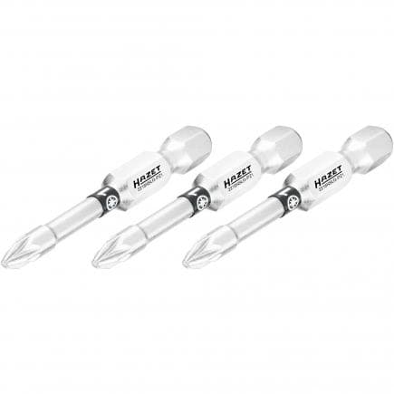 HAZET 2216NSLG-PZ1/3 - Jeu d'embouts POZIDRIV® 1/4" long (3 pcs.)