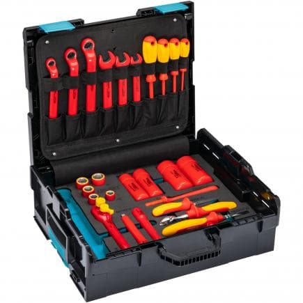 HAZET 150/27 - Jeu d'outils avec douilles, pinces et cliquet 1000V (27 pcs.)