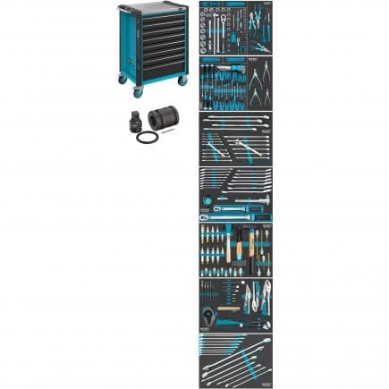 HAZET 179NX-8/206 - Chariot à outils Assistent avec assortiment (206 pcs.)