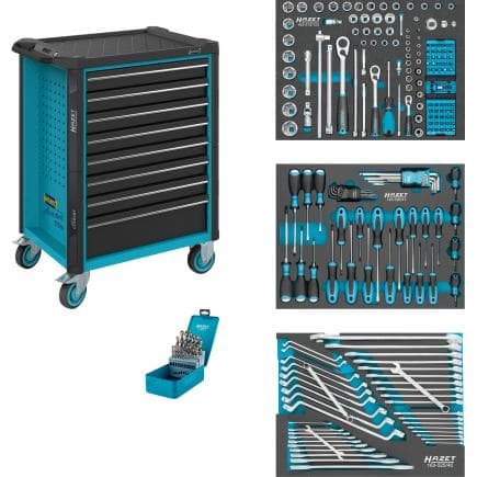 HAZET 179N-8/228 - Servante d’atelier Assistent avec 8 tiroirs (228 pcs.)