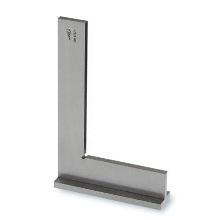 HELIOS PREISSER 0370202 - Équerre d'atelier en inox avec socle, degré de précision 1