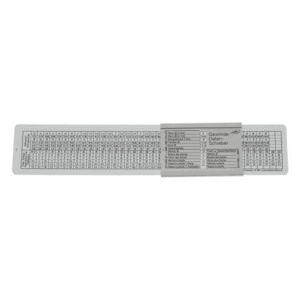 HELIOS PREISSER 0581101 - Règle de calcul DIN pour filetage ISO, aluminium éloxé