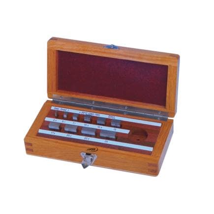 HELIOS PREISSER 0633805 - Jeu de cales étalon pour contrôle de micromètre avec verre plan (5 pcs.)