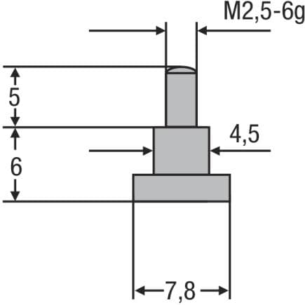 HELIOS PREISSER 0710194 - Touche M2,5mm plateau ø 7,8 mm
