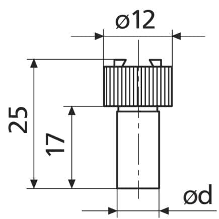 HELIOS PREISSER 0715907 - Arbre de serrage pour indicateur à levier H6