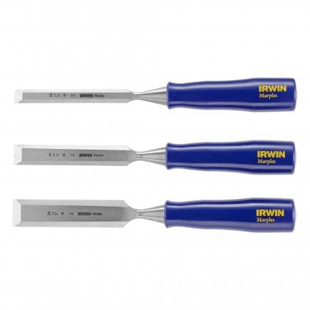 IRWIN TM444S3 - M444 - Blue-chip bevel edge chisels set in clamshell (3 pcs.)